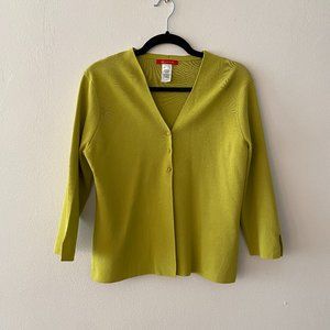 Anne Klein Lime Green Cardigan Size L